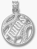 Minnesota Twins Pierced Twins Baseball Pendant - Sterling Silver Jewelry