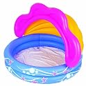 Bestway 51098B - Kinder-Pool mit abnehmbaren Sonnenschutz 142 x 86 cm