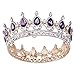 Stuff Crystal Crown Tiaras Prom Party Wedding Bridesmaid Hair Piece with Bobby Pins (Amethyst)