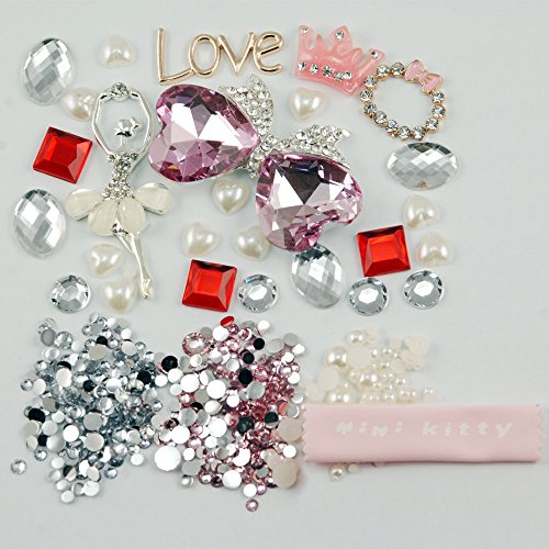 MINI KITTY DIY 3D Bling Diamond Heart Ring Red Crown ballet dancer girl Fairy Dream Cell Phone Case Resin Flat back Kawaii Cabochons Deco Kit / Set ,cellphone diy for iphone 4 4S ,iphone 5 5c 5G,for iphone 6 iphone 6 plus for samsung note 4 samsung s5 mini s5 i9600 for samsung galaxy s3 i9300 ,for samsung galaxy s4 i9500 for sony/htc/nokia etc Valentine's Day Lovers Easter best unique creative cool gift