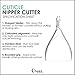 Cuticle Nipper Cutter - Removes Dead Skin - Stainless Steel with Storage Case