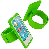 Neon Green Armband Sport Gym Watchband Silicone Rubber Gel Soft Skin Case Cover for Apple iPod Nano 7th Generation 7G 7