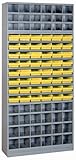 IMAGE OF Lyon DD3826P Storage and Display Bin Shelf Unit with 42 Open and 48 Plastic Shelf Boxes, 36