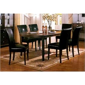 7 Piece Black Soho Dining Table Set