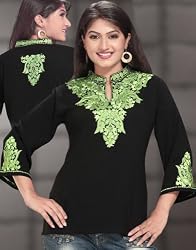 Collar Neck EMB Work Designer Ladies Tops / Dresses