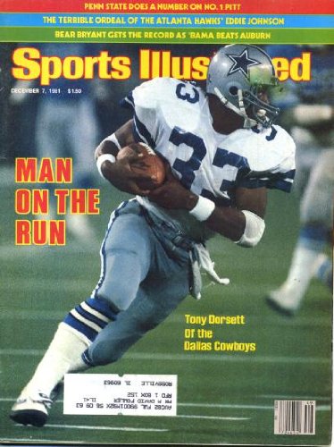 Sports Illustrated December 7 1981 Tony Dorsett/Dallas Cowboys on Cover, Penn State Beats #1 Pitt, Paul 