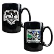 Houston Dynamo MLS 2pc Black Ceramic Mug Set - Primary Team Logo & MLS Logo by Great American Products