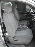 Exact Seat Covers, TC5 V7, 2005-2008 Toyota Tacoma TRD Front and Back Set Seat Covers For Seats Without Side Impact Airbags, Gray Velour