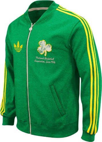 Boston Celtics Adidas Throwback Full Zip Vintage Track Jacket