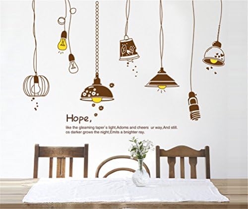 Light Bulb Design Wall Decals Stickers DIY Removable Wall Decal for Living Room Home Art Decor