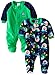 Gerber Baby-Boys Newborn 2 Pack Blanket Sleepers, Space, 24 Months