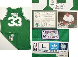 Larry Bird Signed Celtics Green Adidas Swingman Jersey Boston Celtics