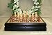 Elizabeth 18" Elegant Black Wooden Chess Set with Compartment