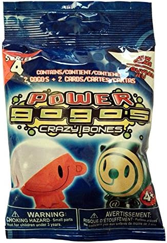 Blue Gogo's Power Series 4 Crazy Bones Foil Pack - Cards Included - 2 Assorted Packs of 3 - Children Kids Game