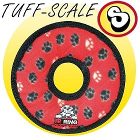 Tuffy's TUJR-R-RP Jr-Tuff Rumble Ring - Red Paw Print - No.8 Tuff Scale