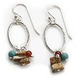 Barse Multistone Equniox Frenchwire Earrings