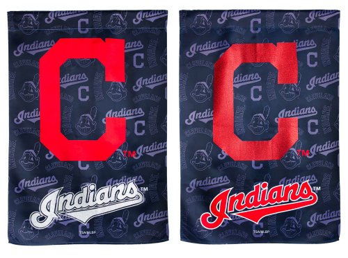 Cleveland Indians Glitter Logo Garden Flag