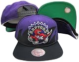 Toronto Raptors Mitchell & Ness Snapback Adjustable Plastic Snap Back Hat / Cap