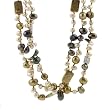 Dyed Pearl Necklace with Sterling Silver Accents