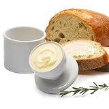 Pinzon White Ceramic Butter Keeper [Amazon Frustration-Free Packaging]
