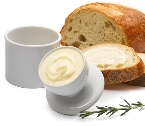 Pinzon White Ceramic Butter Keeper