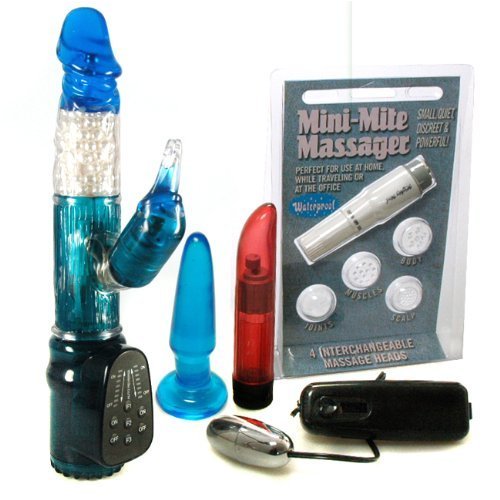 Doc Johnson i Vibe Rabbit Blueberry Vibrator Adult Anal Sex Toy Kit