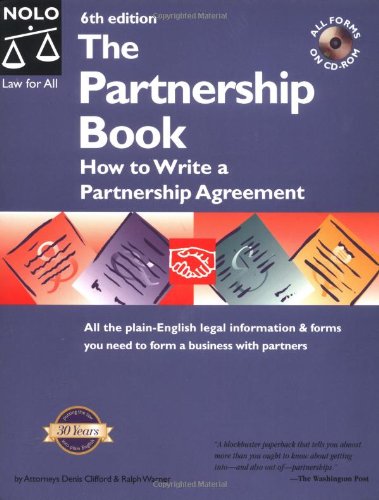 The Partnership Book: How to Write A Partnership Agreement  (With CD-ROM) 6th Edition