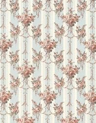 Dollhouse Wallpaper "Crystina Blue" by Minigraphics