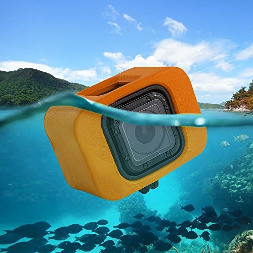 Kahca Anti-sink Protective Floaty for GoPro Hero4 Session for Snorkeling and Other Deepwater Activities-Orange