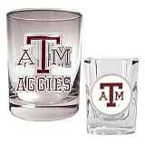 Texas A&M Aggies NCAA Rocks Glass And Shot Glass Set