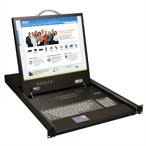 Tripp Lite B040-008-19 8 Port VGA KVM Console w 19in LCD Monitor Keyboard Touchpad On Sale
