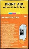 set of two compatible canon bci-21 colour ink cartridges bjc 2000