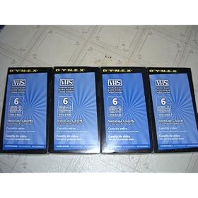 4 Dynex Vhs 6 Hour Video Tapes Vhs T-120 New
