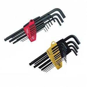 Wiha 36995 Ball End Hex-Inch and Metric L-Key Sets, 2-Pack by 