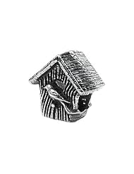 Zable (tm) Sterling Silver Bird House Pandora Compatible Bead / Charm