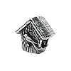Zable(tm) Sterling Silver Bird House Bead / Charm