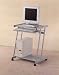 Coaster Contemporary Computer Workstation Office Desk / Table, Silver Finish