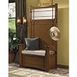 Powell Furniture Mission Oak Hall Tree with Storage Bench