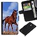 Graphic4You Galloping Horse Animal Design Wallet Leather Case Cover for Samsung Galaxy S4 Mini