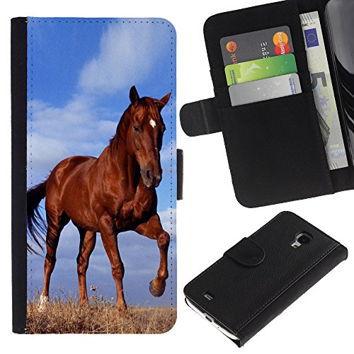 Graphic4You Galloping Horse Animal Design Wallet Leather Case Cover for Samsung Galaxy S4 Mini