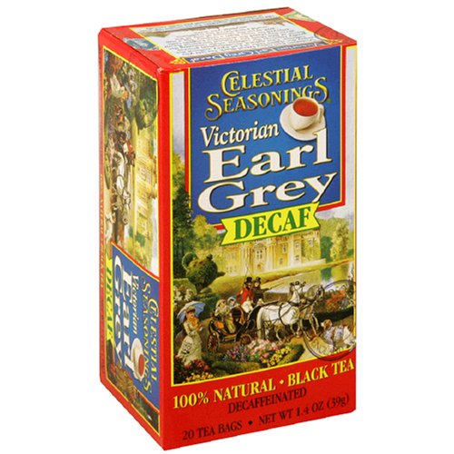 Celestial Seasonings Black Tea, Decaf Victorian Earl Grey, Tea Bags, 20-Count Boxes (Pack... by Decaf Teas