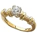 14K Yellow Gold Tulip Set Diamond Engagement Ring (Center stone is not included)