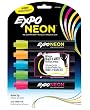 Expo Neon Bullet Tip Dry Erase Markers, 5 Colored Markers