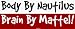 Body By Nautilus Brain By Mattel! Large Bumper Sticker Image
