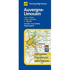 Auvergne-Limousin (AA Road Map France Series)