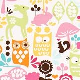 Michael Miller flannel fabric forest life with owl deer (Sold in multiples of 0.5 meter)
