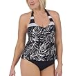 Xhilaration&reg; Plus Peacock Foil Tankini - Silver