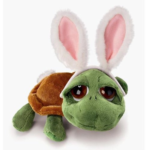 Russ Plush - Li'l Peepers - SHECKY the Green Turtle (with BUNNY Ears - 12 inch)