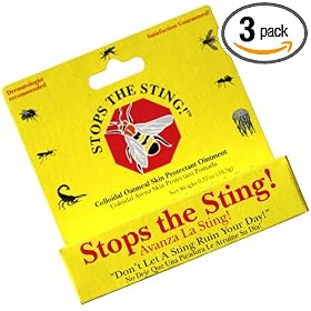 Click here to buy Stops the Sting! Colloidal Oatmeal Skin Protectant Ointment, .37oz Boxes (Pack of 3) by Stops the Sting%21.