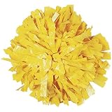 6 Inch Solid Color Show Pom with Baton Handle